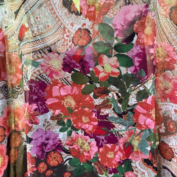 Ali Miles Women's Colorful Floral Boho Top Size 2X - Picture 5 of 10